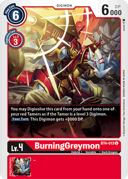 BurningGreymon [BT4-013] [Great Legend] | Black Swamp Games