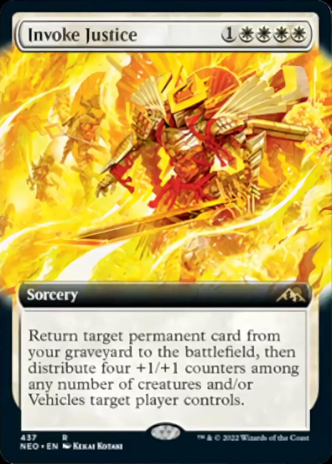 Invoke Justice (Extended Art) [Kamigawa: Neon Dynasty] | Black Swamp Games