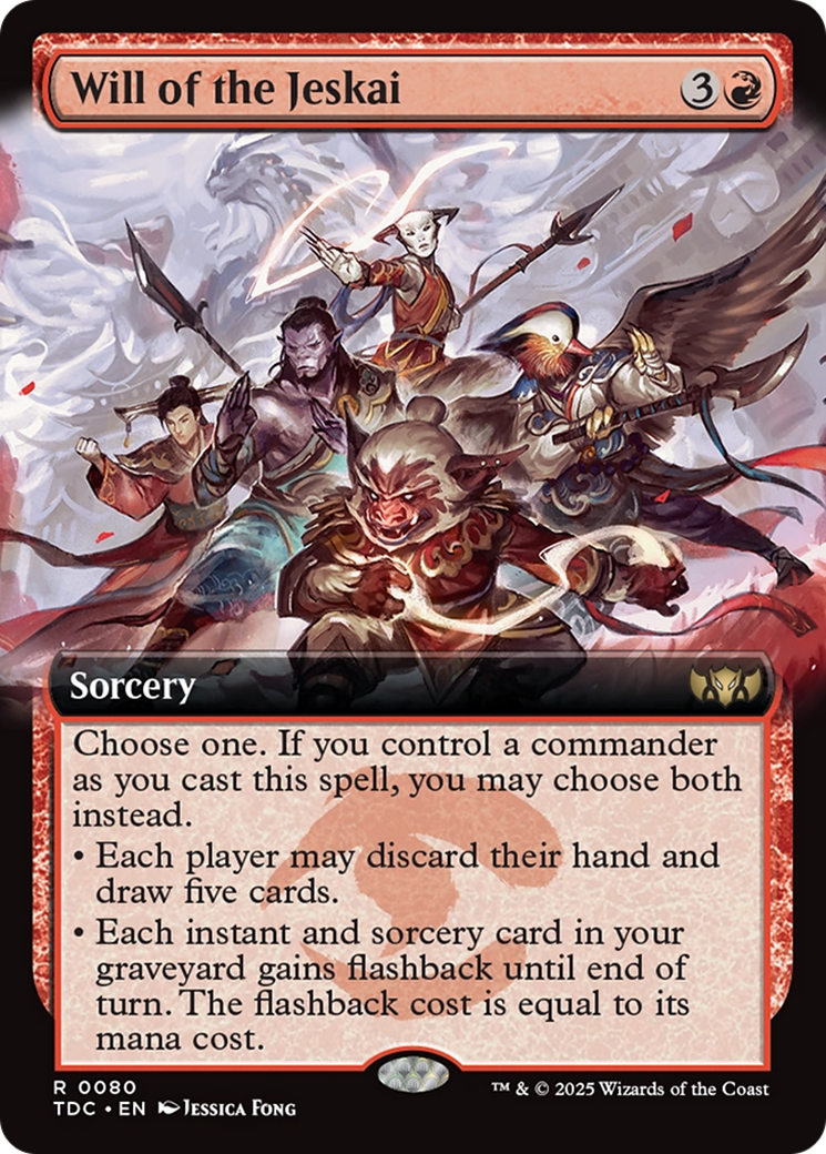 Will of the Jeskai (Extended Art) [Tarkir: Dragonstorm Commander] | Black Swamp Games