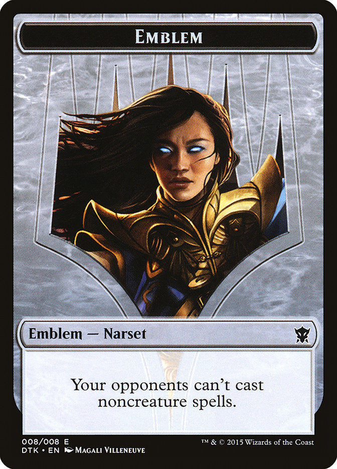Narset Transcendent Emblem [Dragons of Tarkir Tokens] | Black Swamp Games