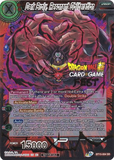 Dark Broly, Resonant Obliteration (Card Game Fest 2022) (BT15-004) [Tournament Promotion Cards] | Black Swamp Games