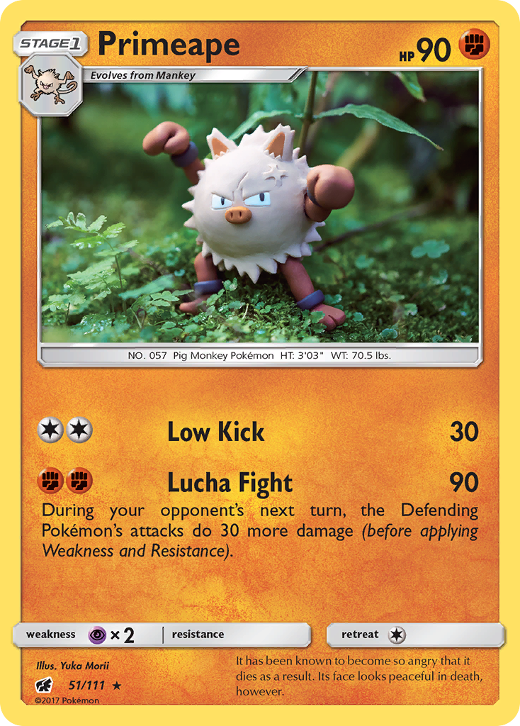 Primeape (51/111) [Sun & Moon: Crimson Invasion] | Black Swamp Games