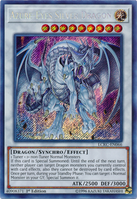 Azure-Eyes Silver Dragon [LCKC-EN066] Secret Rare | Black Swamp Games