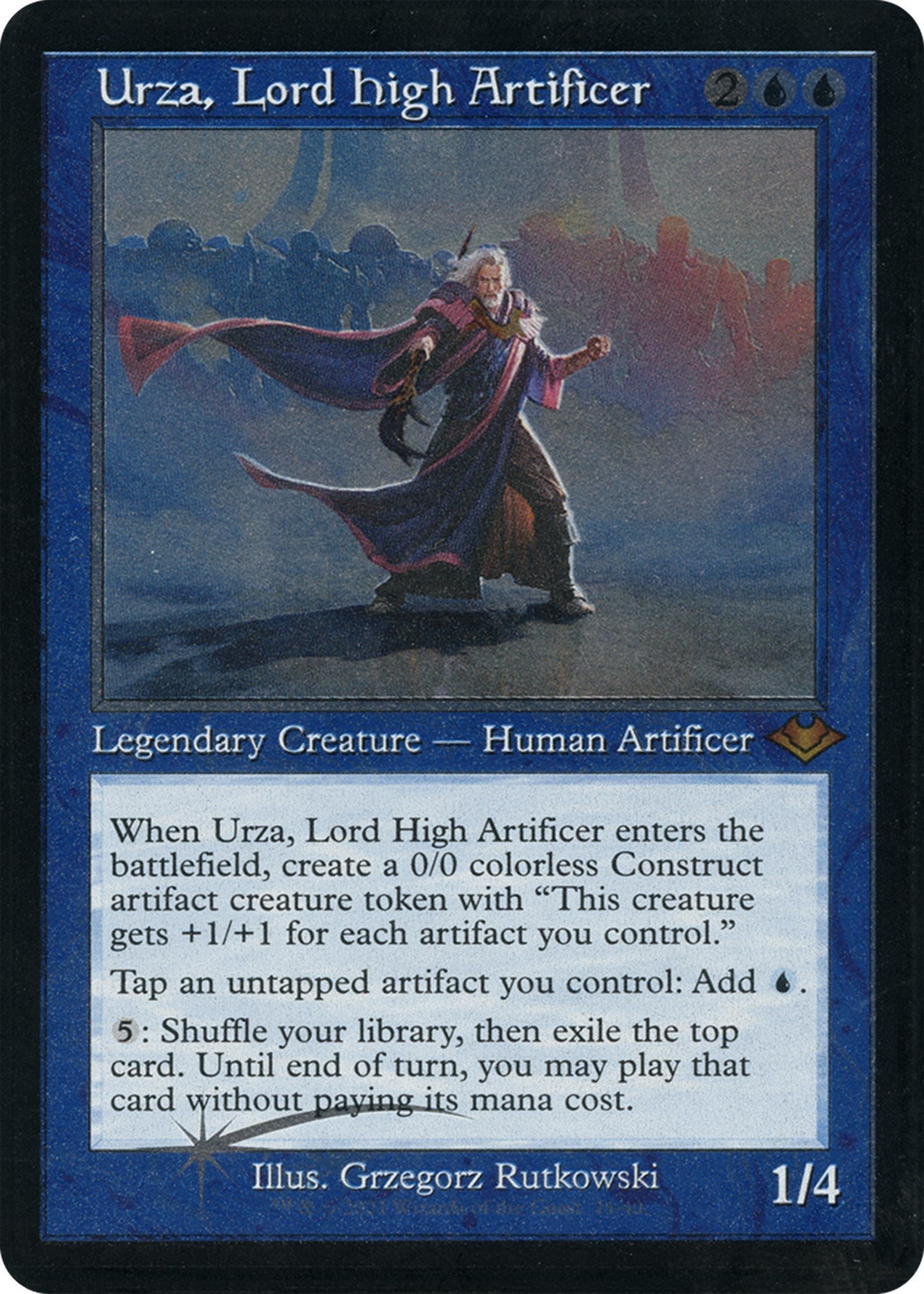 Urza, Lord High Artificer (Retro Foil Etched) [Modern Horizons] | Black Swamp Games