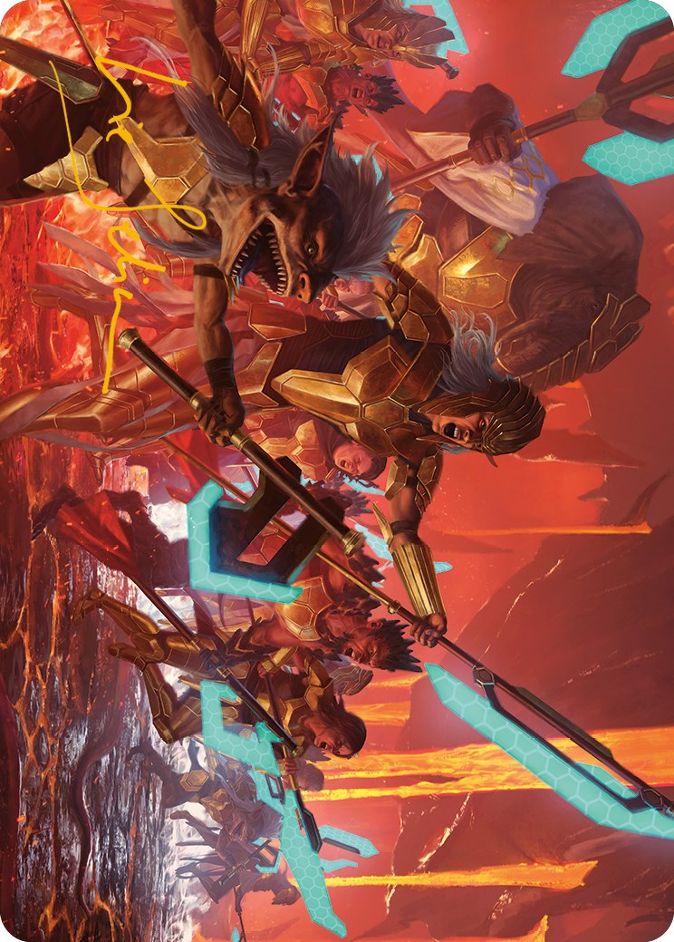 Roar of Resistance Art Card (Gold-Stamped Signature) [Phyrexia: All Will Be One Art Series] | Black Swamp Games