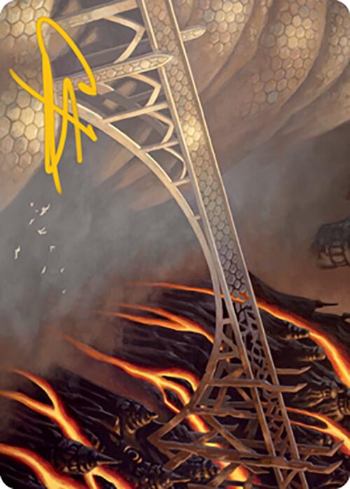 Rustvale Bridge Art Card (Gold-Stamped Signature) [Modern Horizons 2 Art Series] | Black Swamp Games