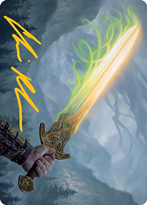 Sword of Hearth and Home Art Card (Gold-Stamped Signature) [Modern Horizons 2 Art Series] | Black Swamp Games