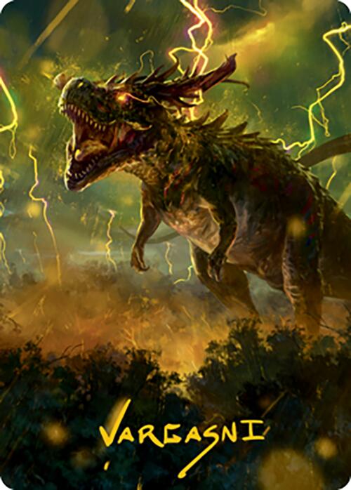 Thrasta, Tempest's Roar Art Card (42) (Gold-Stamped Signature) [Modern Horizons 2 Art Series] | Black Swamp Games