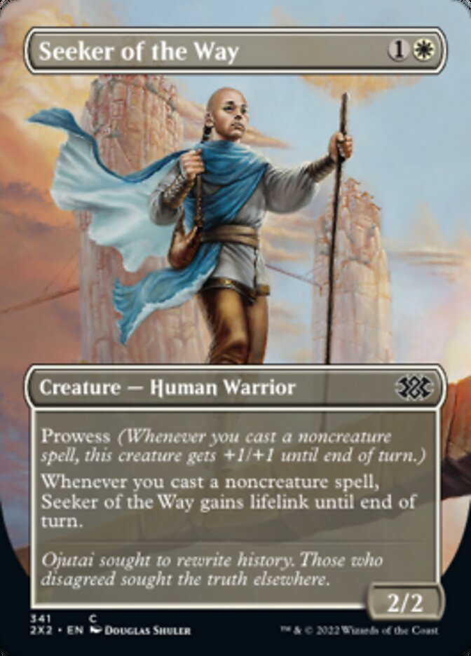 Seeker of the Way (Borderless Alternate Art) [Double Masters 2022] | Black Swamp Games