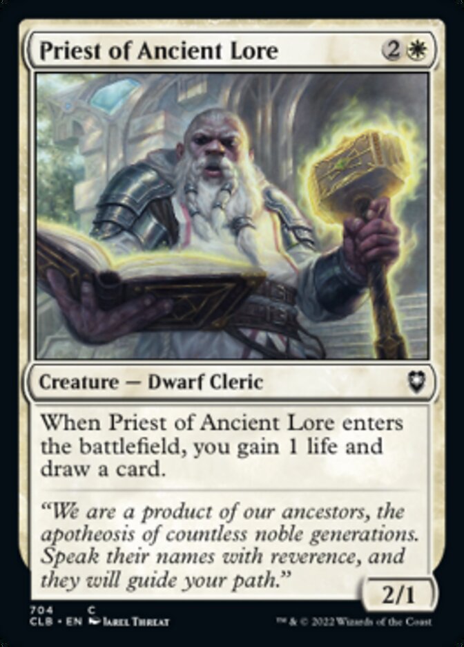 Priest of Ancient Lore [Commander Legends: Battle for Baldur's Gate] | Black Swamp Games