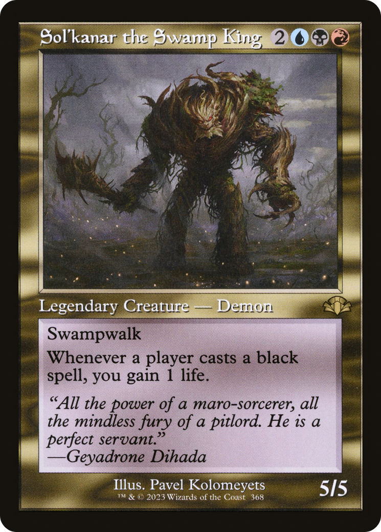 Sol'kanar the Swamp King (Retro) [Dominaria Remastered] | Black Swamp Games