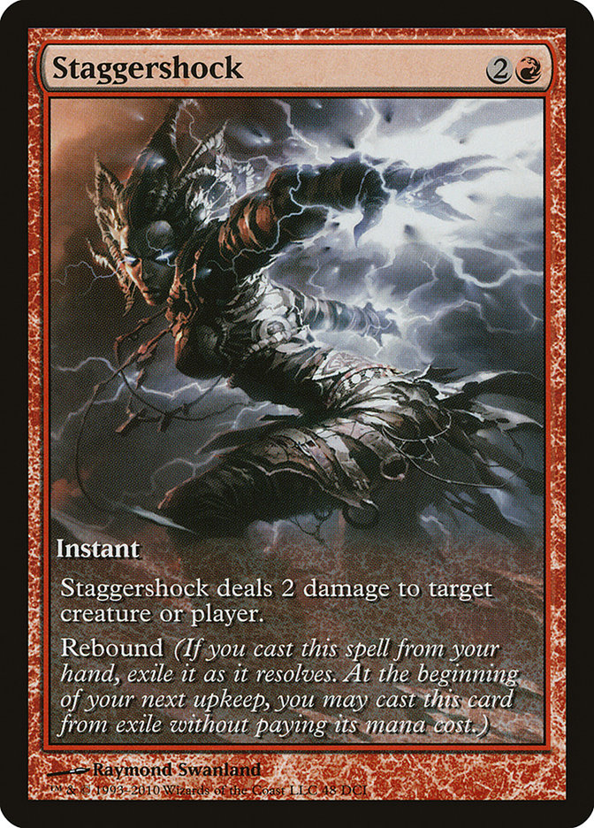 Staggershock (Game Day) (Extended Art) [Rise of the Eldrazi Promos] | Black Swamp Games
