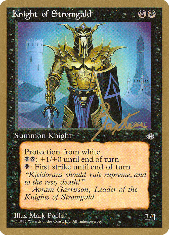 Knight of Stromgald (George Baxter) [Pro Tour Collector Set] | Black Swamp Games