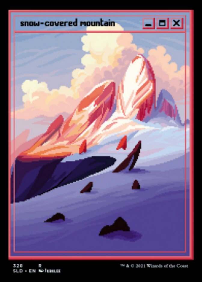 Snow-Covered Mountain (328) [Secret Lair Drop Series] | Black Swamp Games