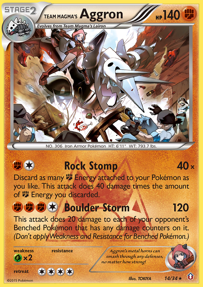 Team Magma's Aggron (14/34) [XY: Double Crisis] | Black Swamp Games
