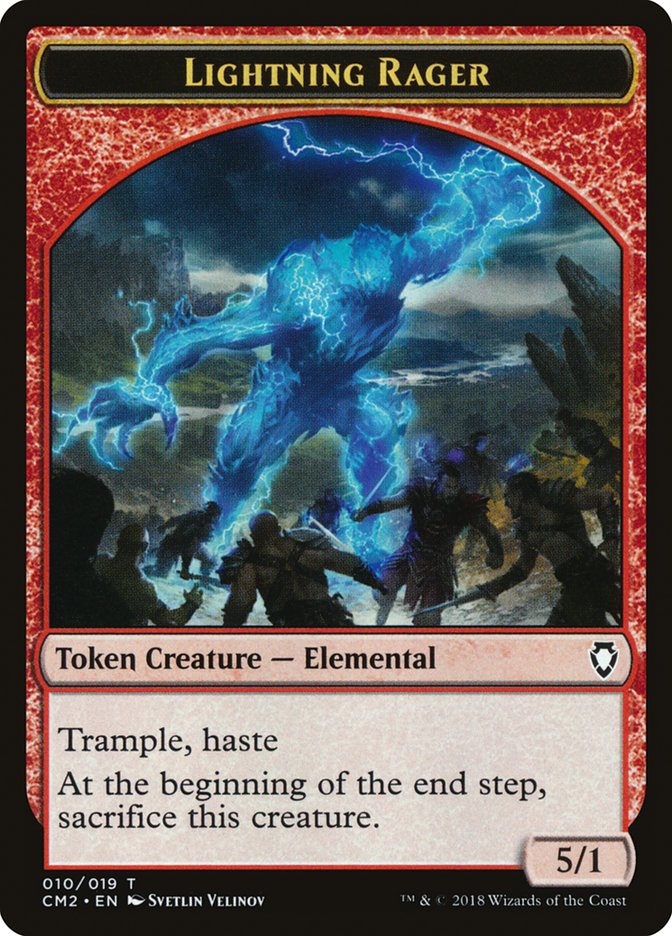 Lightning Rager Token [Commander Anthology Volume II Tokens] | Black Swamp Games