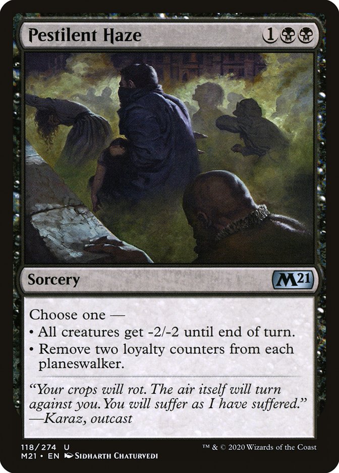 Pestilent Haze [Core Set 2021] | Black Swamp Games