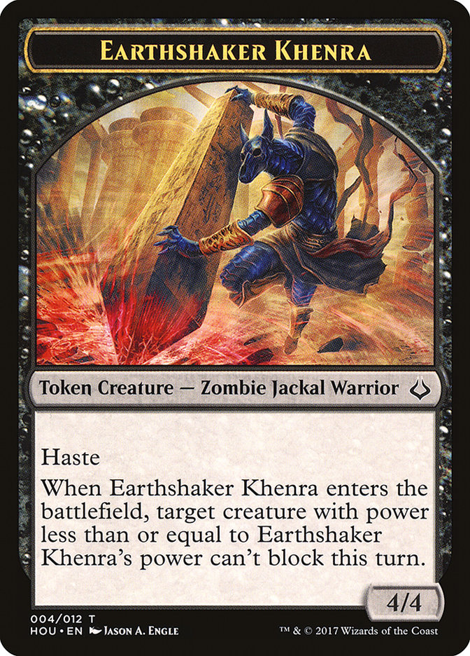 Earthshaker Khenra Token [Hour of Devastation Tokens] | Black Swamp Games