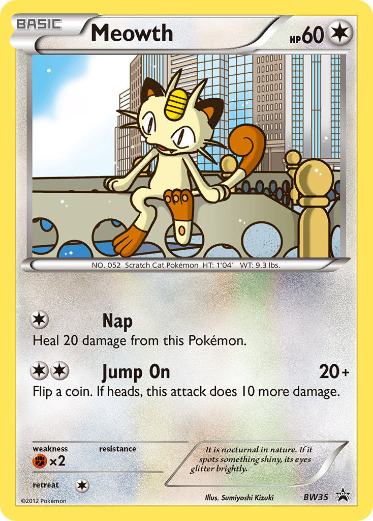 Meowth (BW35) (Cosmos Holo) [Black & White: Black Star Promos] | Black Swamp Games