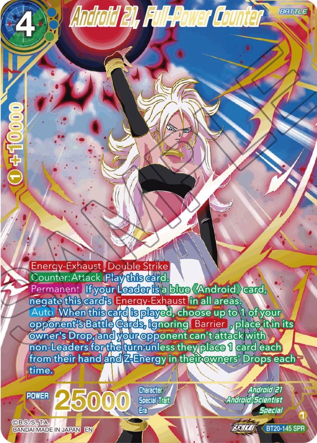 Android 21, Full-Power Counter (SPR) (BT20-145) [Power Absorbed] | Black Swamp Games