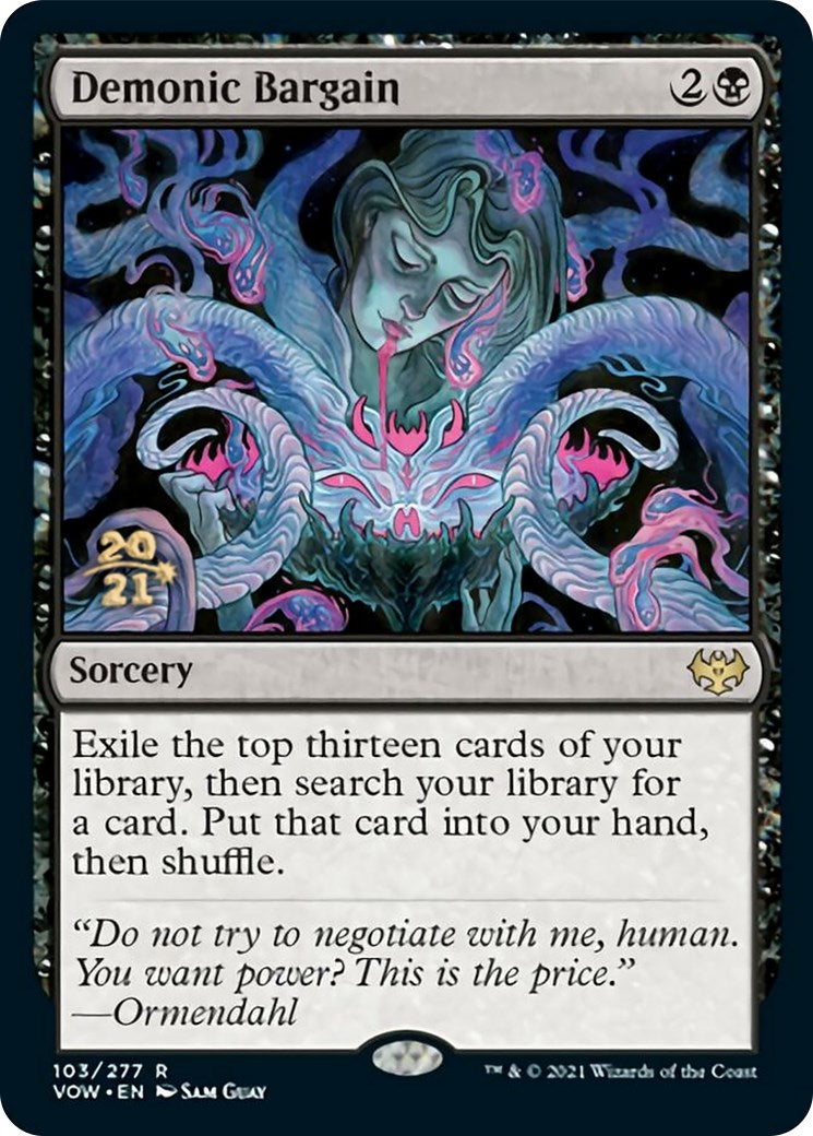 Demonic Bargain [Innistrad: Crimson Vow Prerelease Promos] | Black Swamp Games