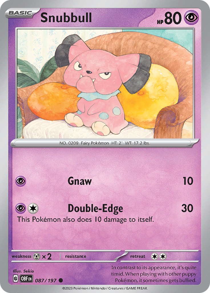 Snubbull (087/197) [Scarlet & Violet: Obsidian Flames] | Black Swamp Games
