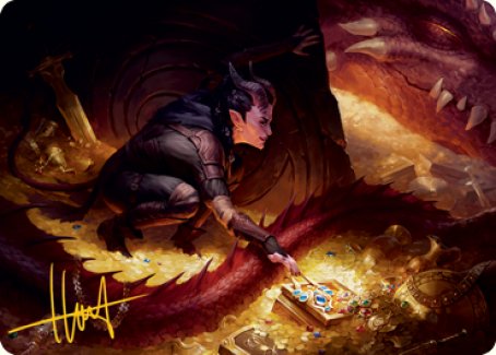 Hoard Robber Art Card (Gold-Stamped Signature) [Dungeons & Dragons: Adventures in the Forgotten Realms Art Series] | Black Swamp Games