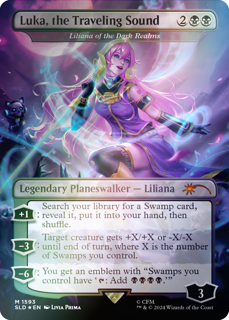 Luka, the Traveling Sound - Liliana of the Dark Realms (Rainbow Foil) [Secret Lair Drop Series] | Black Swamp Games