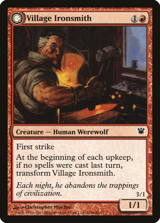Village Ironsmith // Ironfang [Innistrad] | Black Swamp Games