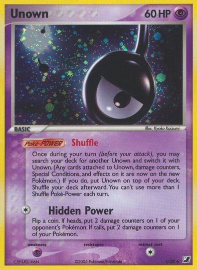 Unown (!) (!/28) [EX: Unseen Forces] | Black Swamp Games