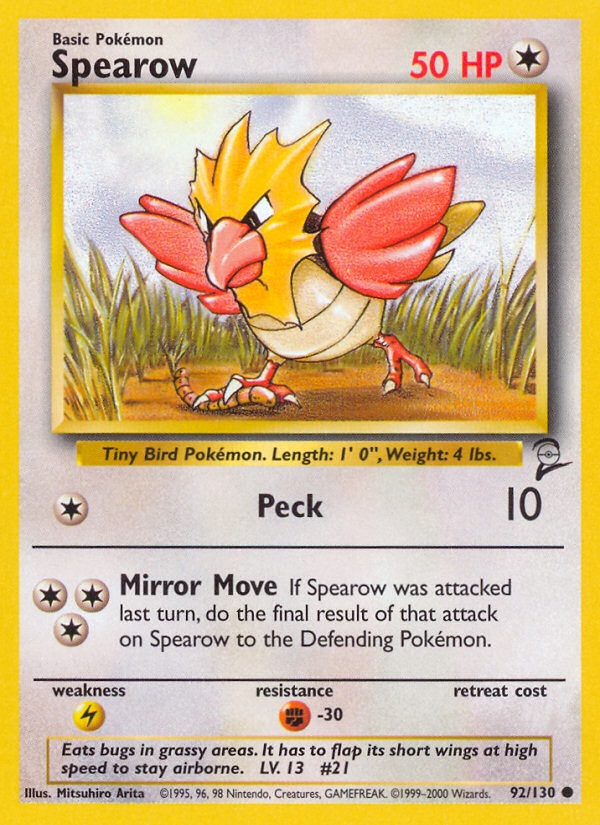 Spearow (92/130) [Base Set 2] | Black Swamp Games