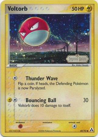 Voltorb (68/92) (Stamped) [EX: Legend Maker] | Black Swamp Games