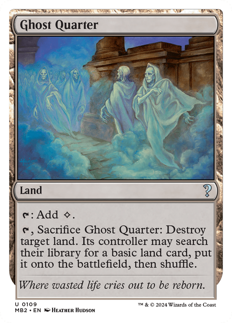 Ghost Quarter (White Border) [Mystery Booster 2] | Black Swamp Games