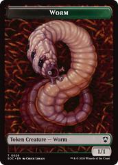 Eldrazi Spawn // Worm Double-Sided Token [Secrets of Strixhaven Commander Tokens] | Black Swamp Games