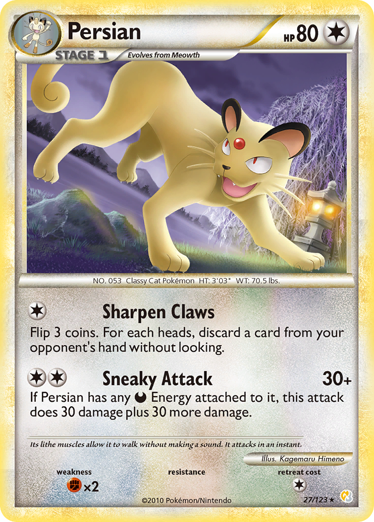 Persian (27/123) [HeartGold & SoulSilver: Base Set] | Black Swamp Games