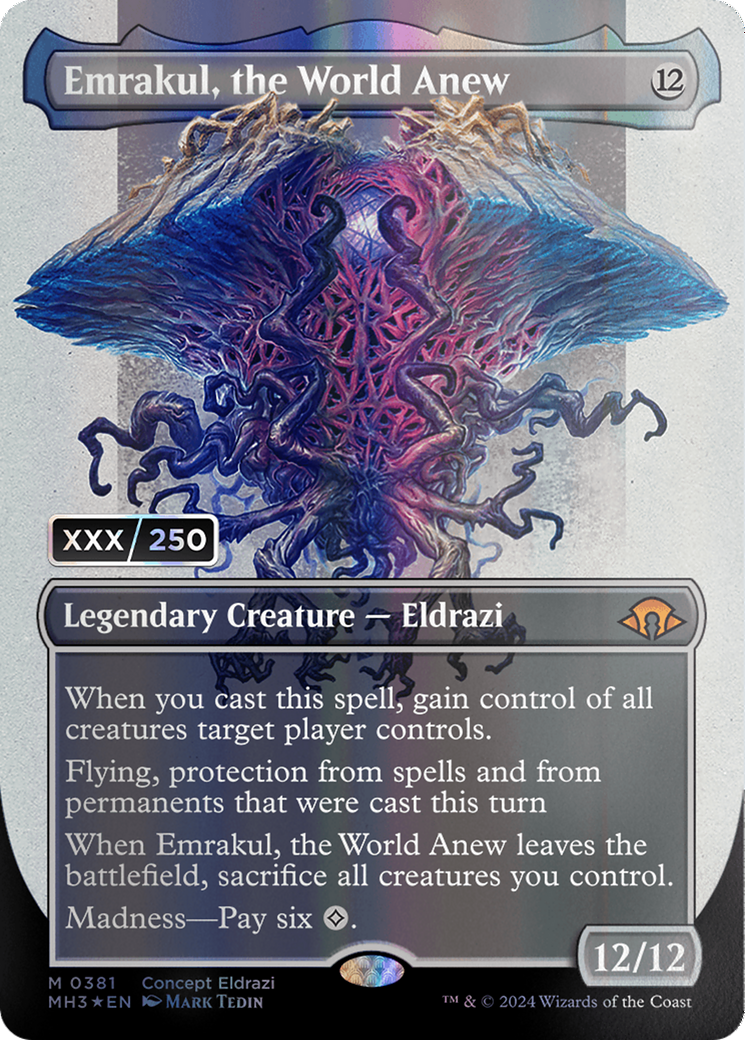 Emrakul, the World Anew (Borderless) (Serial Numbered) [Modern Horizons 3] | Black Swamp Games