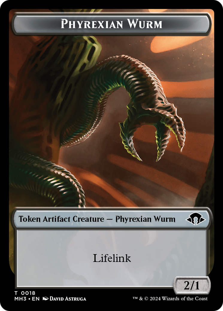 Phyrexian Wurm Token (0018) [Modern Horizons 3 Tokens] | Black Swamp Games