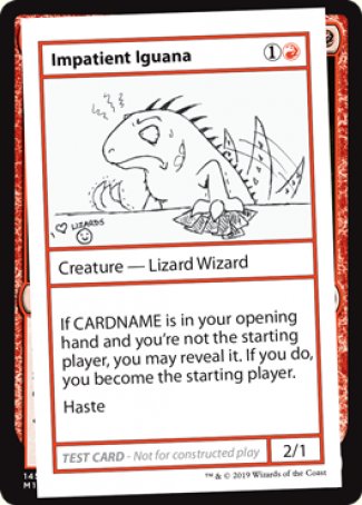 Impatient Iguana (2021 Edition) [Mystery Booster Playtest Cards] | Black Swamp Games