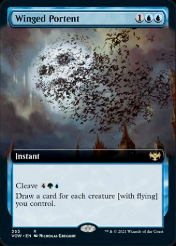 Winged Portent (Extended Art) [Innistrad: Crimson Vow] | Black Swamp Games