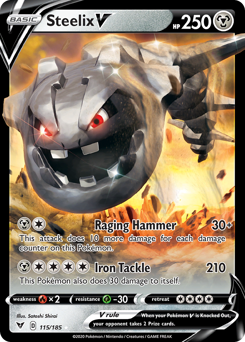 Steelix V (115/185) [Sword & Shield: Vivid Voltage] | Black Swamp Games