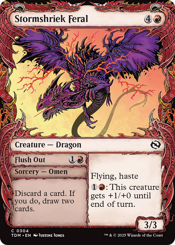 Stormshriek Feral (Showcase) [Tarkir: Dragonstorm] | Black Swamp Games