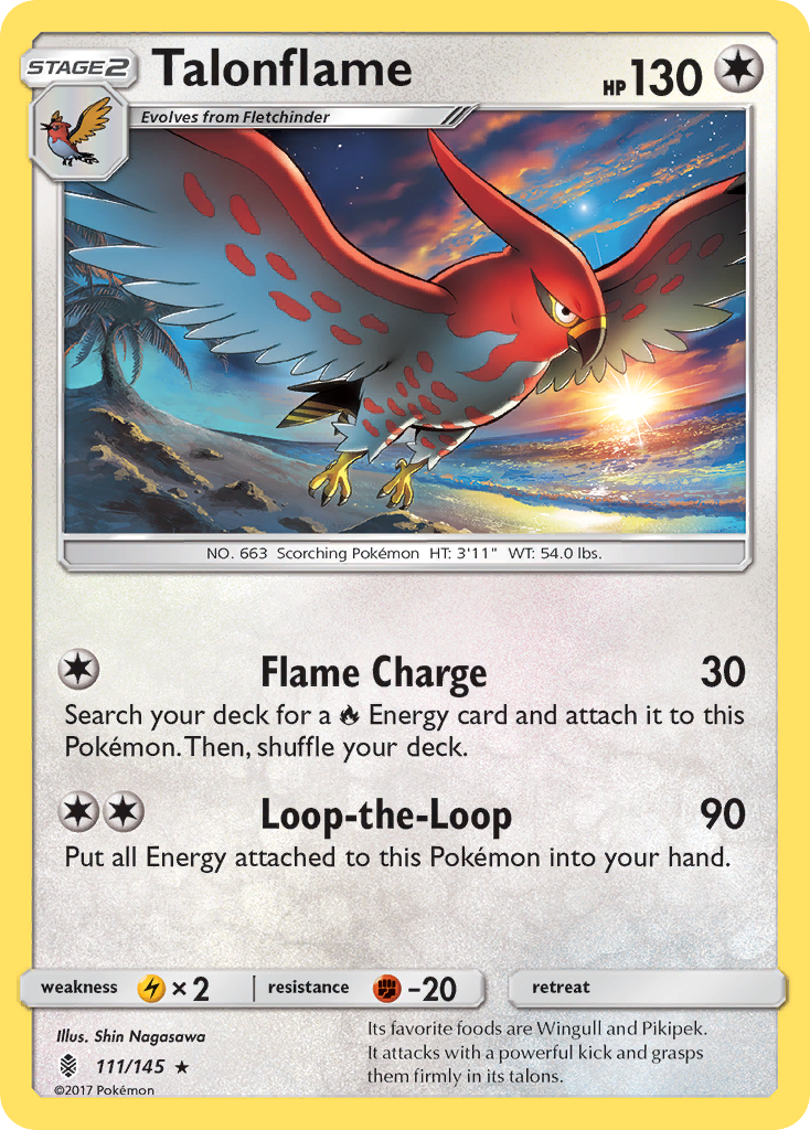 Talonflame (111/145) [Sun & Moon: Guardians Rising] | Black Swamp Games