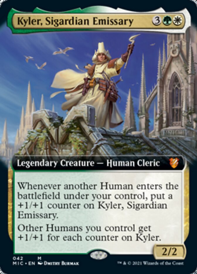 Kyler, Sigardian Emissary (Extended Art) [Innistrad: Midnight Hunt Commander] | Black Swamp Games