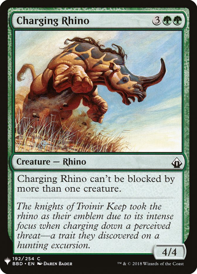 Charging Rhino [Mystery Booster] | Black Swamp Games