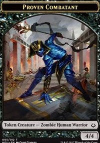Proven Combatant // Cat Double-Sided Token [Hour of Devastation Tokens] | Black Swamp Games