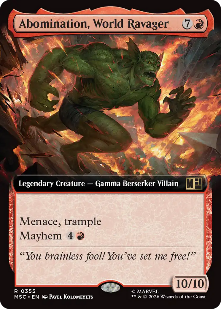 Abomination, World Ravager (Extended Art) [Marvel Super Heroes Commander] | Black Swamp Games