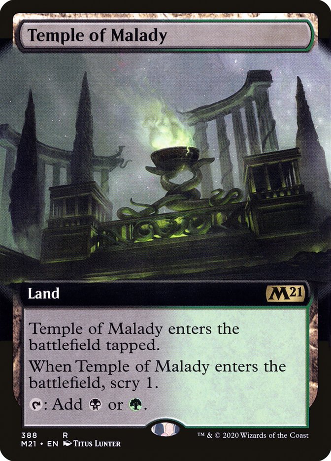 Temple of Malady (Extended Art) [Core Set 2021] | Black Swamp Games