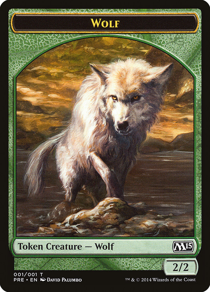 Wolf Token [Magic 2015 Prerelease Promos] | Black Swamp Games
