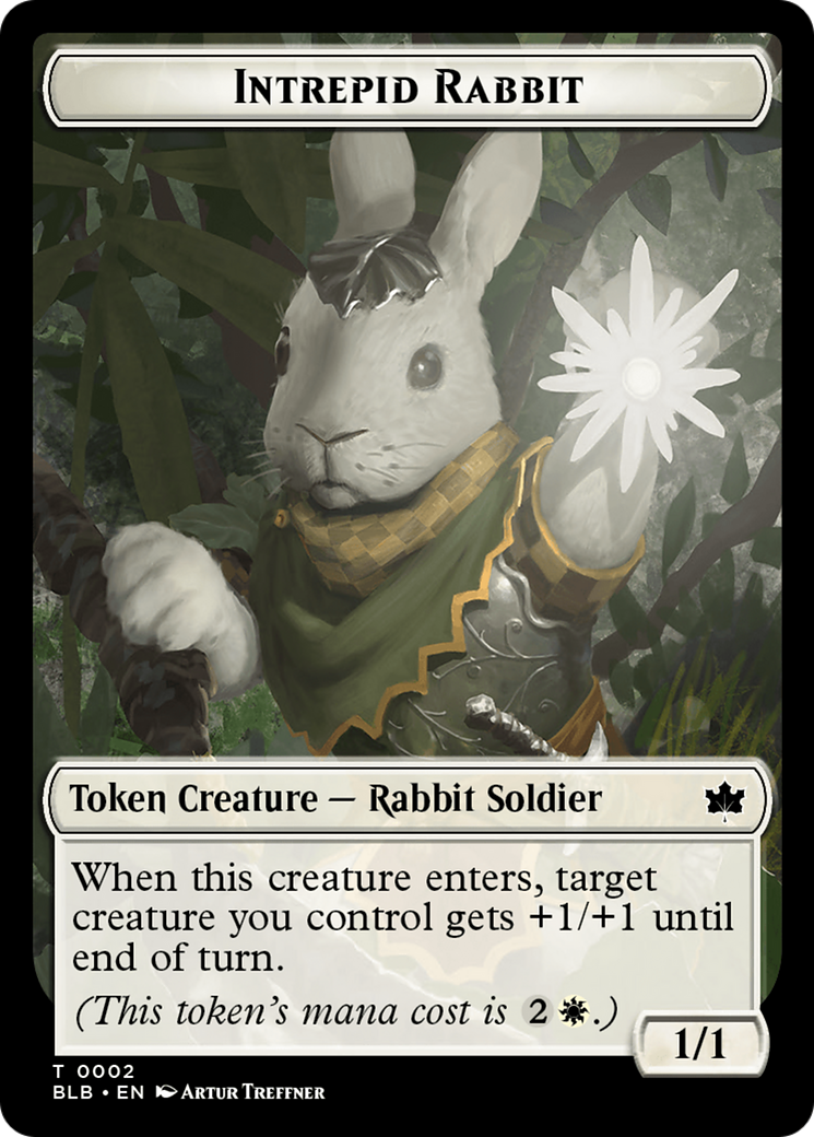 Intrepid Rabbit Token [Bloomburrow Tokens] | Black Swamp Games