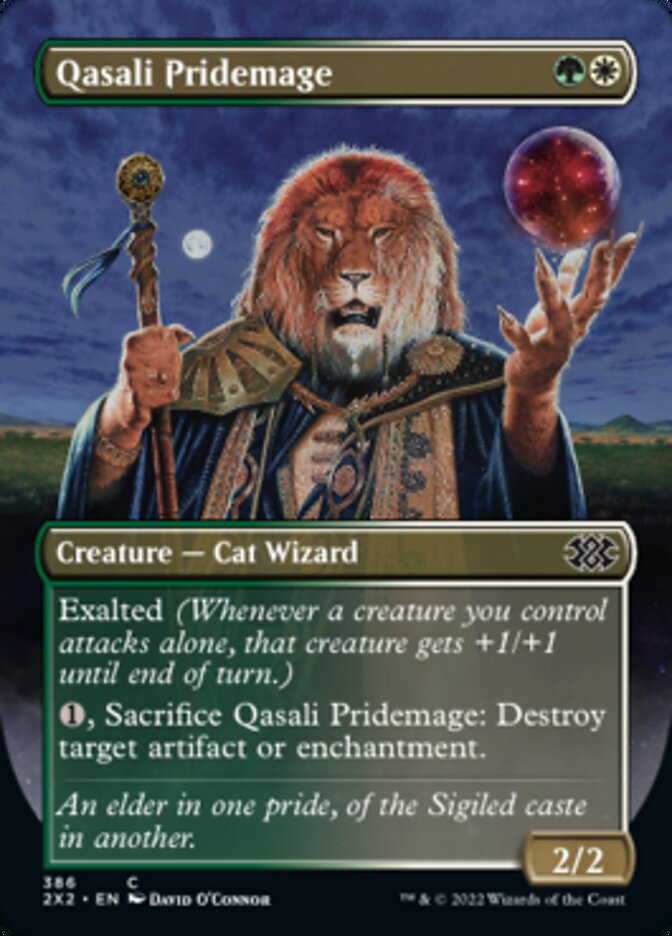 Qasali Pridemage (Borderless Alternate Art) [Double Masters 2022] | Black Swamp Games